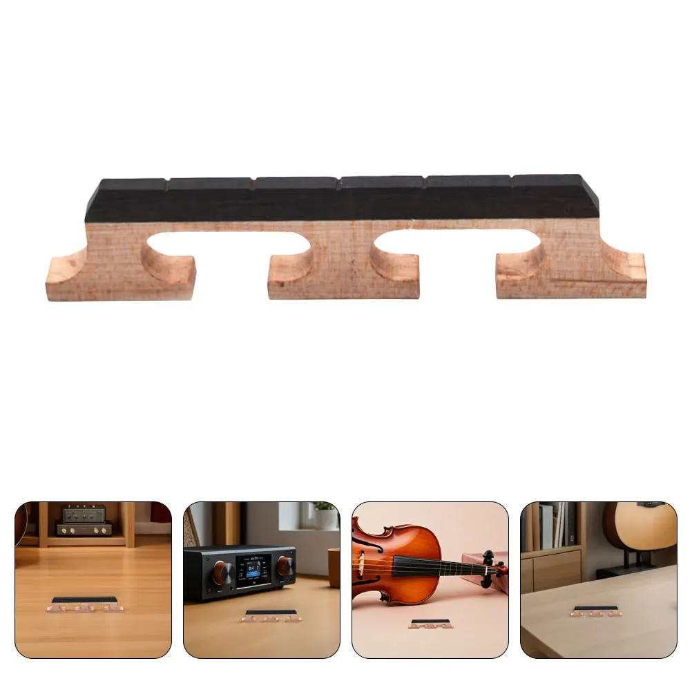 

3Pcs Banjo Bridge Wooden 5 String Replacement Parts for Ukulele Guitar Instrument Accessories Sound Transmission