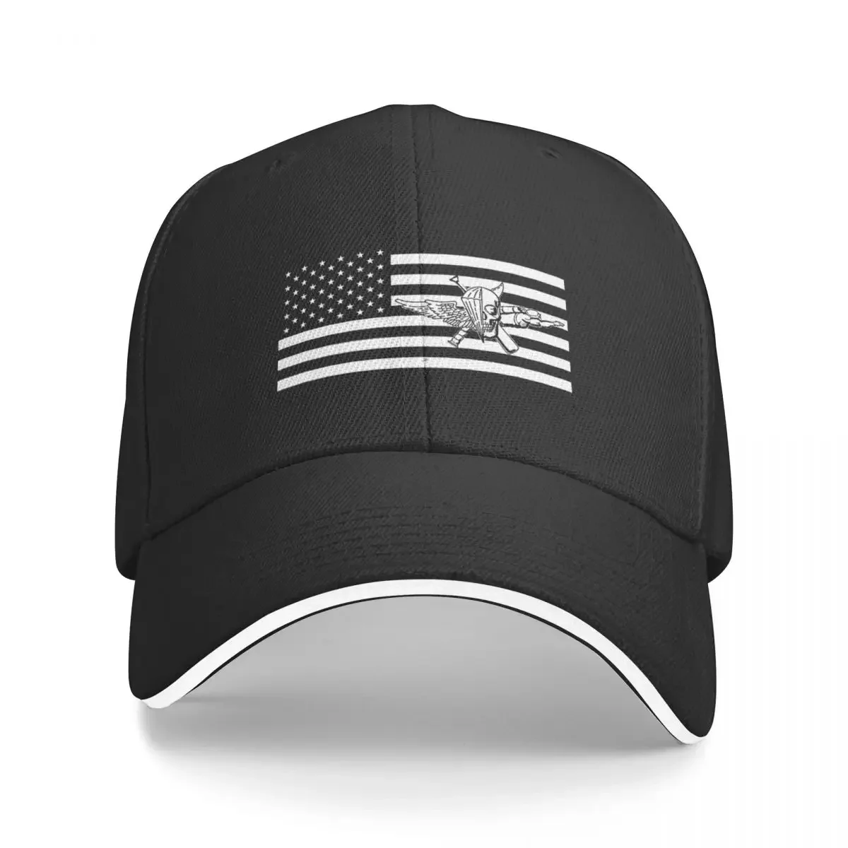 

Recon Jack Flag Black and White Baseball Cap Luxury Man Hat Custom Cap Fishing cap Men Women's