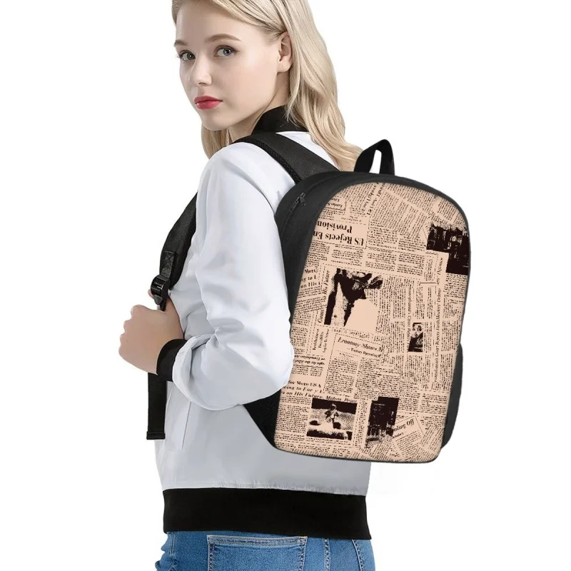 HYCOOL Print On Demand Backpack for Teenagers Girls Boys Children School Bags Punk Daypack Men Women Rucksack Kid Bagpack