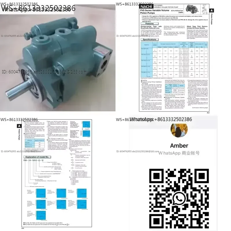 1pcs New Nachi PVS Series Variable Volume Piston Pump Model PVS-0B-8N1-30 High Performance Hydraulic Pump PVS0B8N130 Original
