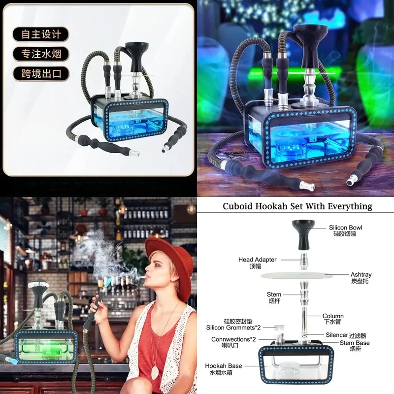 Tank Acrylic Modeling Hookah Arab Hookah Pipe Hookah Pipe Fittings Double Enjoy