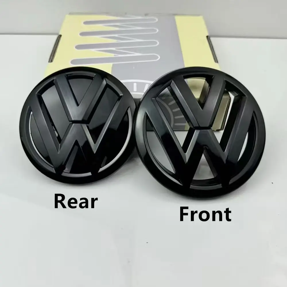 2pcs 120mm 110mm Car Logo Emblem Hood Front And Rear Tail Mark Rear Badge 6R0853600A Accessory For VW Polo 2011 2012 2013 view 5
