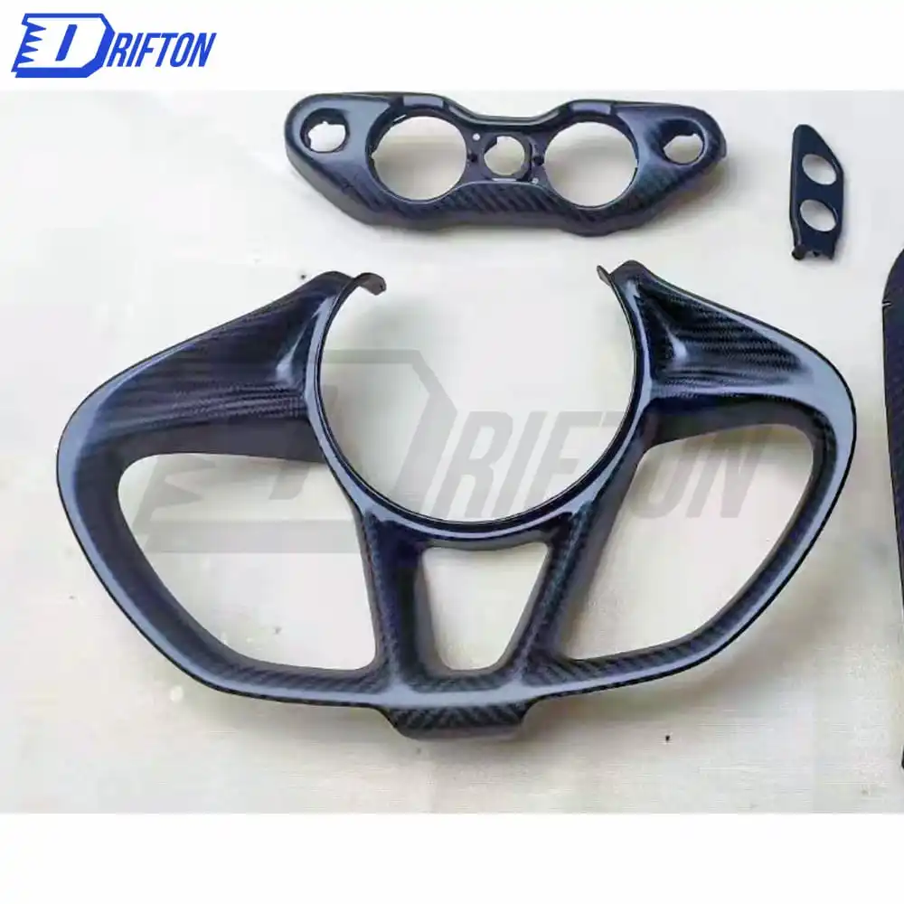 OEM نمط ألياف الكربون الجافة عجلة القيادة مركز الكسوة ل ماكلارين 720S الداخلية أطقم غطاء أجزاء 2017 2018 2019 2020 2021 2022 #4