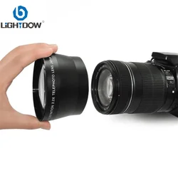 Lightdow dodatkowy teleobiektyw o wysokiej rozdzielczości 67mm 2.2X do aparat Sony DSLR Nikon Canon