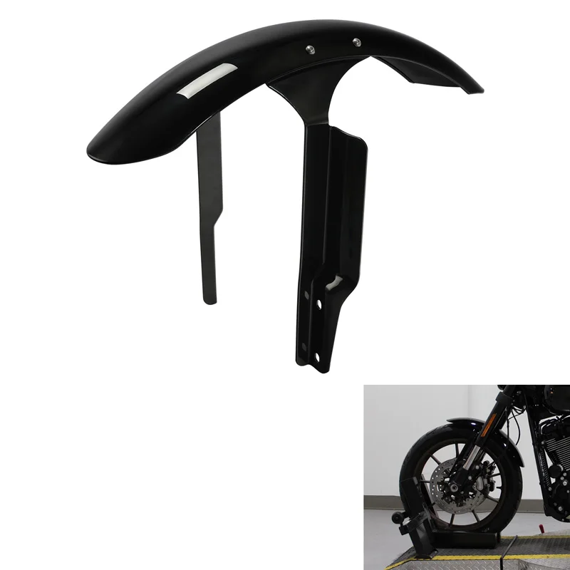 Lebendiger schwarzer Kotflügel vorne passend für harley low rider s fxlrs 20-24 st fxlrst fxrst