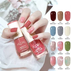 Esmalte de uñas sin lámpara para hornear, brillo fino blanco, sin hornear, sin pelar, capa Base de aceite brillante transparente, esmalte de uñas desnudo