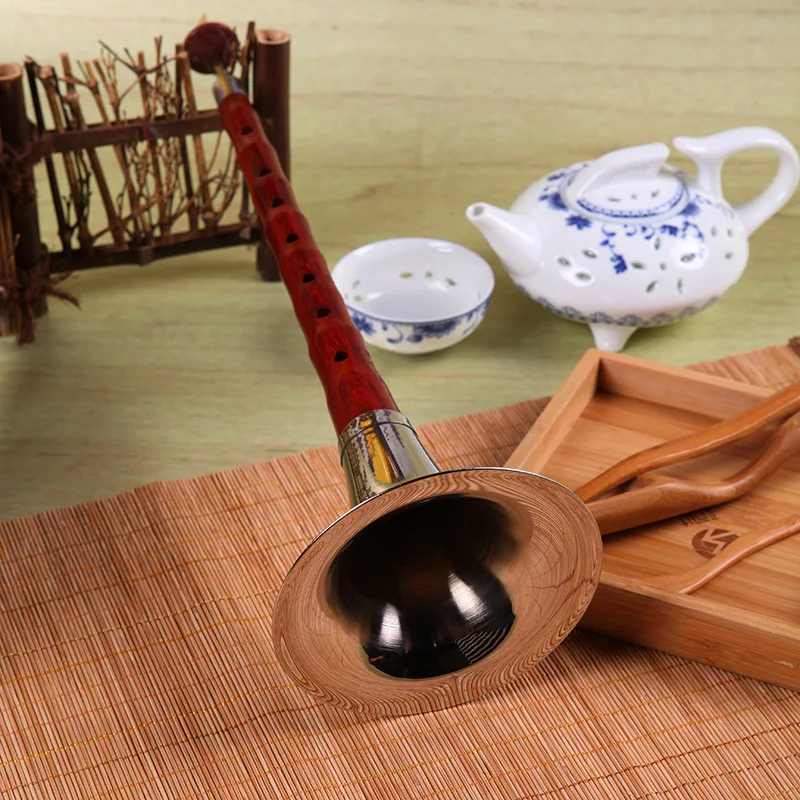

Wood Suona Small G/F Tone Portable Handmade Suona C/D Tone Professional B-flat Key Accompaniment Ethnic Musical Instruments