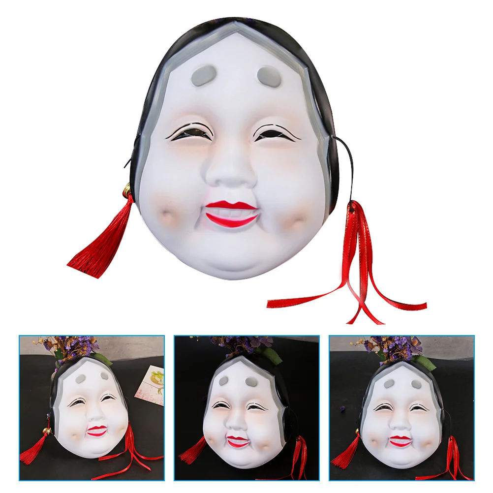 Máscara Prajna Plástica para Cosplay, Party Props, Make up Girl, Máscara Japonesa, Miss Masquerade, Palhaço, 22x175cm