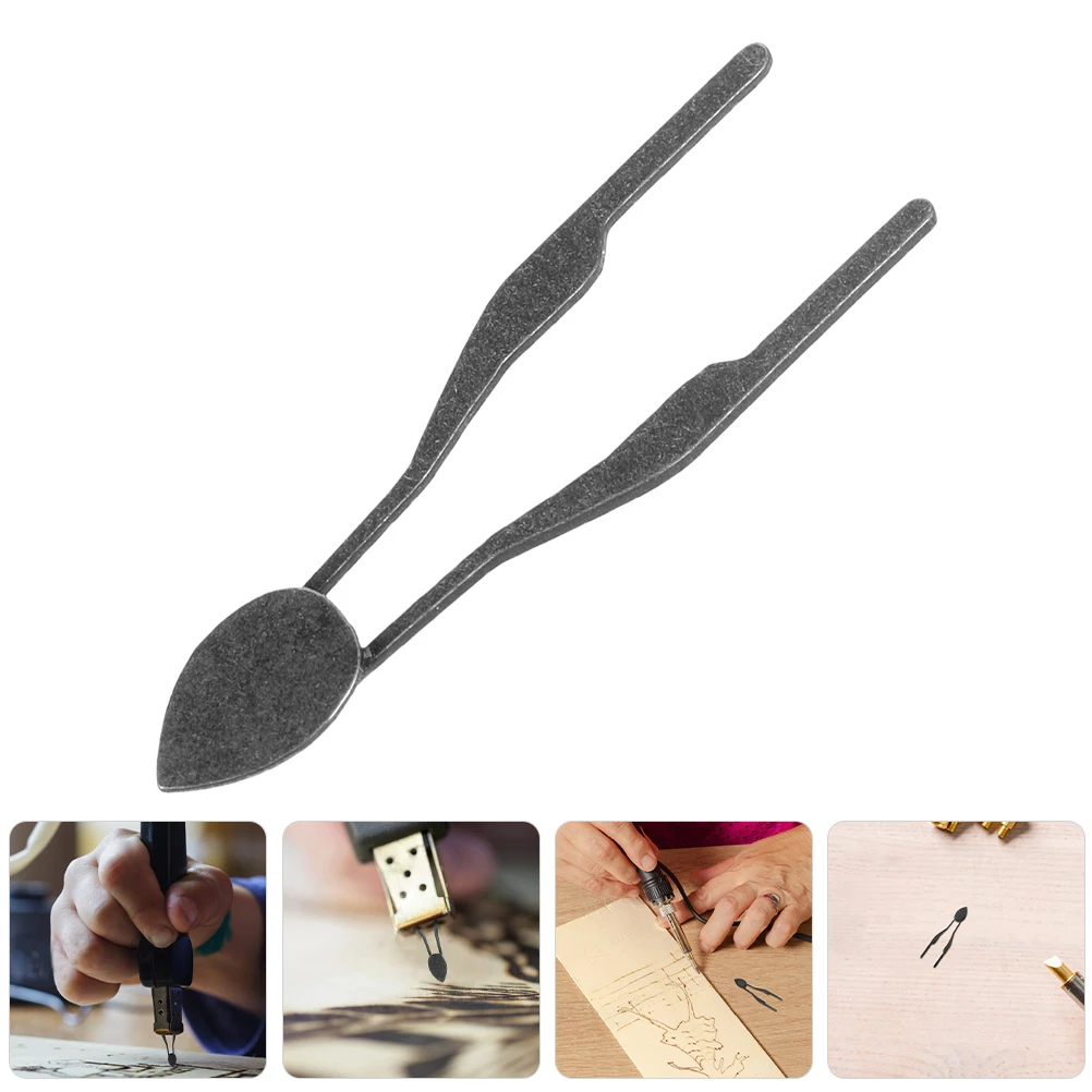 2pcs Wood Burning Tips Precision Durable Iron Material Easy Installation Heat Resistant Pyrography Pen Wire Soldering Shading