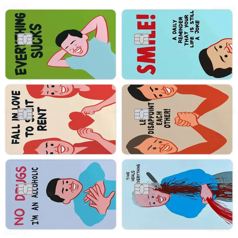 Joan Cornella Anime Cartoon Aufkleber Folie für Kreditkarte Debitkarte Bankkarte Buskarte