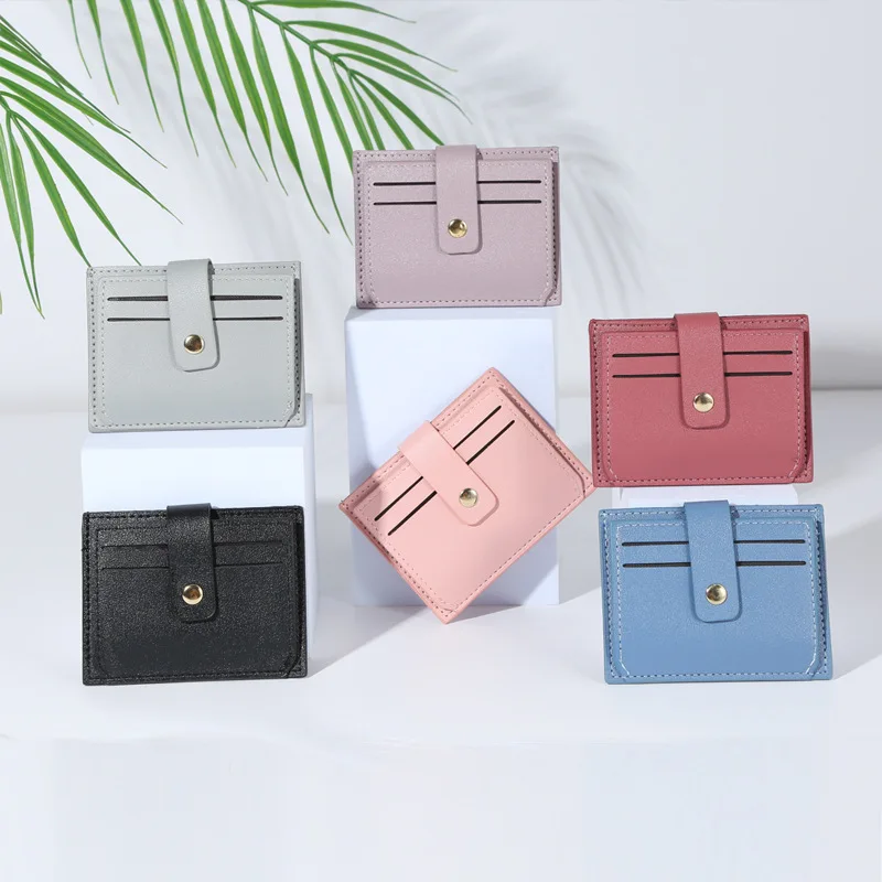 2024 New Women's Wallet Short Coin Purse Fashion PU Leather Multi-card Bit Card Holder Mini Clutch For Girl Simple All-Match