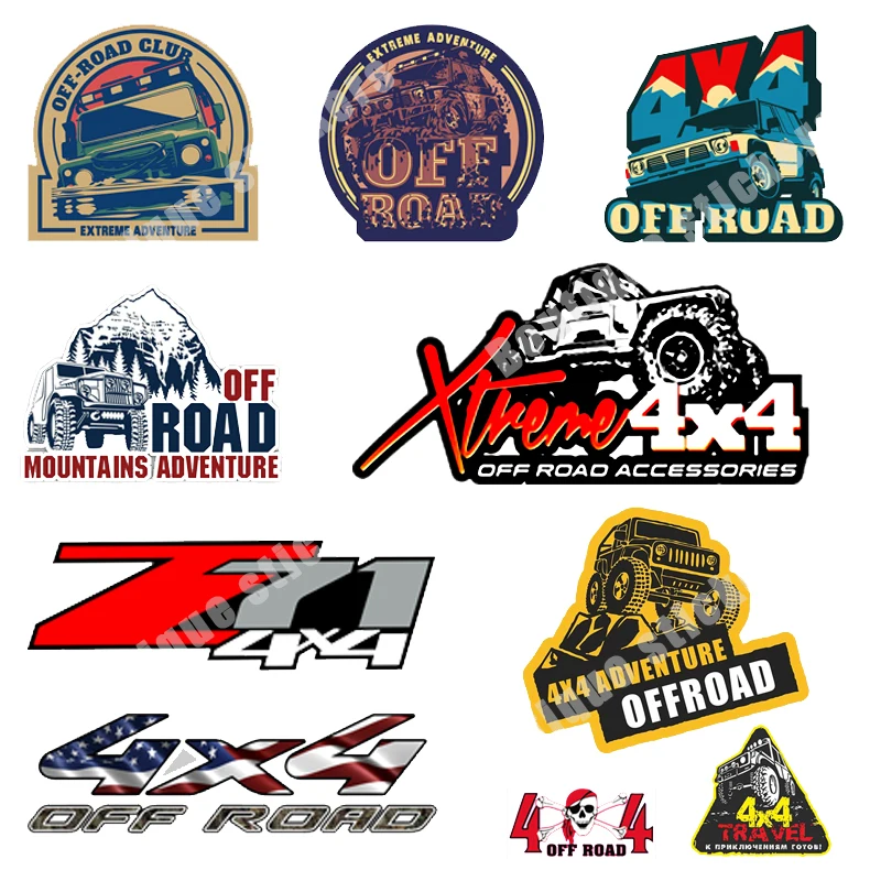 

Y568# 15 Kinds of Retro Off-road 4x4 Off-road PVC Vinyl Car Stickers Old School Car Sideways Stickers