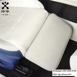 For Voyah Free sport 2022 2023 2024 Car Leather Electric Seat Leg Support Knee Pad Adjustment Seat Extension white and brown