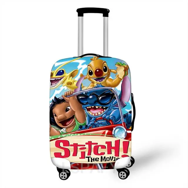 Disney-Fundas protectoras de Lilo Stitch para equipaje, protector grueso elástico para maleta, bolsa de polvo, funda de viaje de dibujos animados,