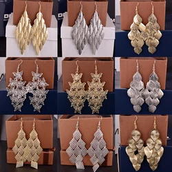 Multi-Level Boho Hollow Out Ladies Fashion Pendant Earrings For Women Free Shipping Y2k Accessories Wholesale Trade