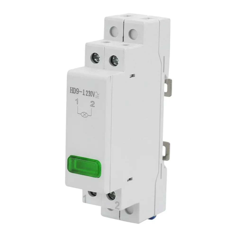 1pc DIN Rail Mount LED Signal Lamp 230V Indicating Pilot Lights Power Signal Light LED Signal Lamp Electrical Equipment Supplies