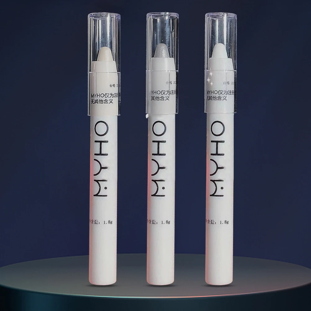 Highlighter Pen Glitter Eyeshadow Liner Pencil Long Lasting Highlighter Nail Pencil Shimmer Brightener Stick for Eye Makeup