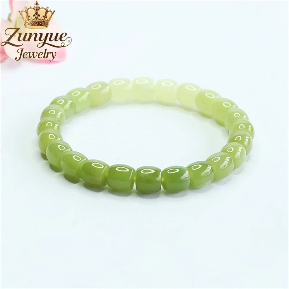 Natural Fine Water Material Hetian Jade Gradient Color Bracelet Fashion Jewelry Luxury Quality Jewelry Exquisite Charms Elegant