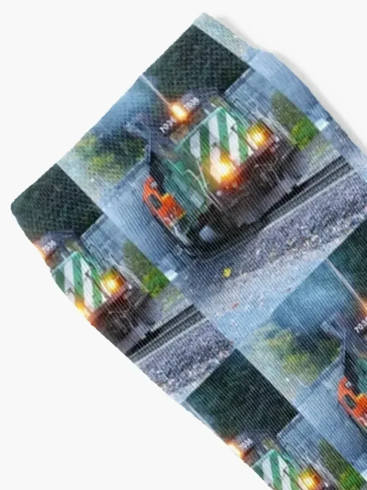 Freight Train in Tunnel in Washington State Socks cool sports and leisure custom retro Men Socks Luxury Brand Women's