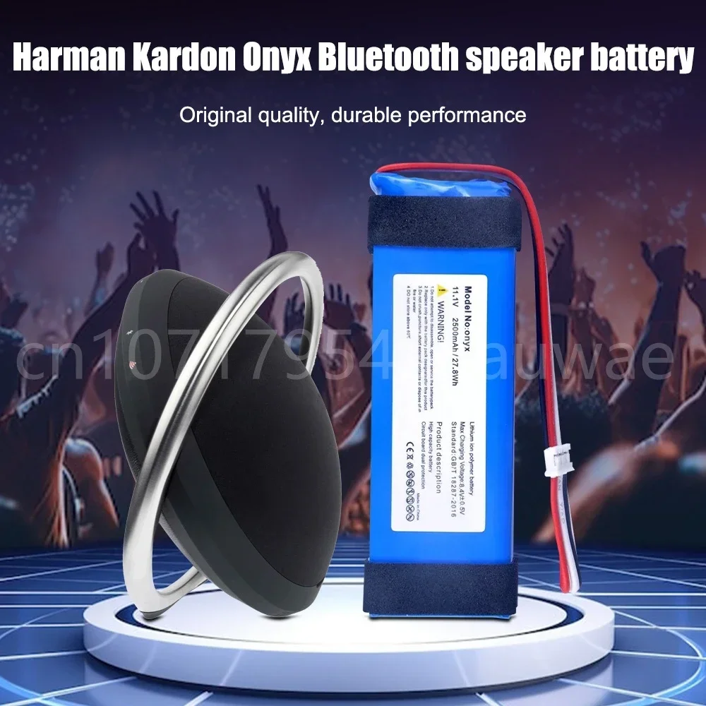 11.1V 2500mAh PR-633496 PR633496 Rechargeable Li-Polymer Battery Replacement for Harman Kardon Onyx Bluetooth Speaker