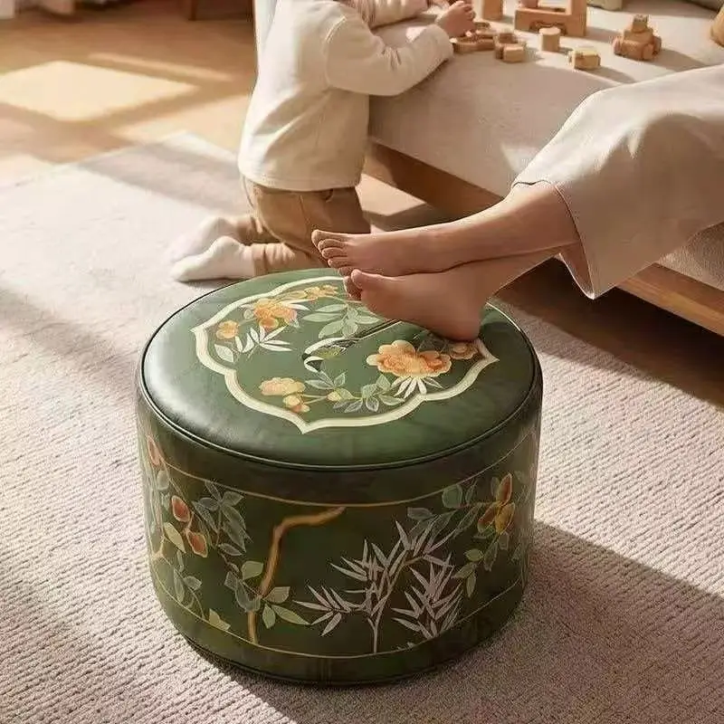 Vintage Sitting Style Home Living Room, Detachable and Washable Covers, Lazy People Changing Shoes, Stools & Ottomans Covers