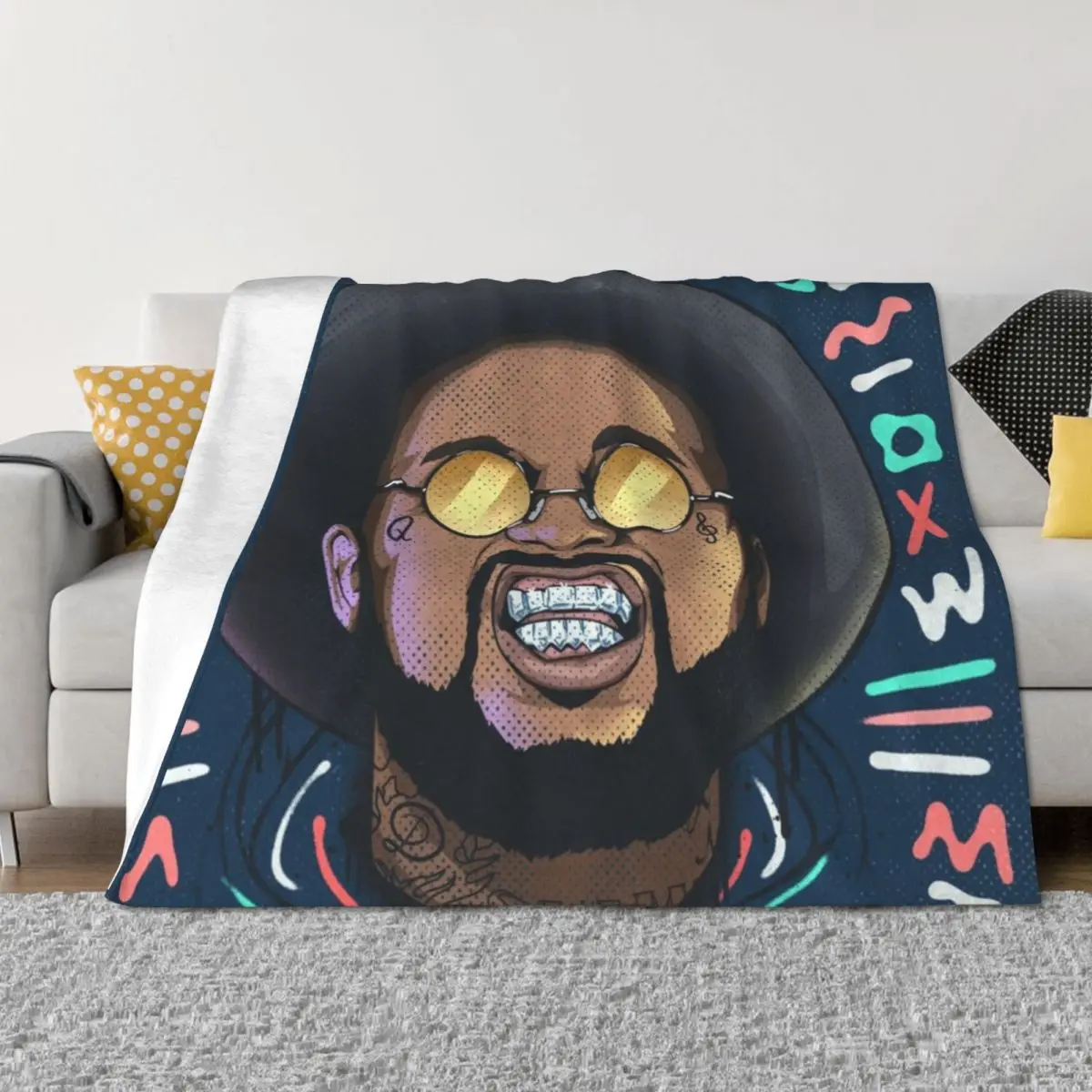 

SchoolboyQ Throw Blanket Furrys Plaid Soft Beds Blankets