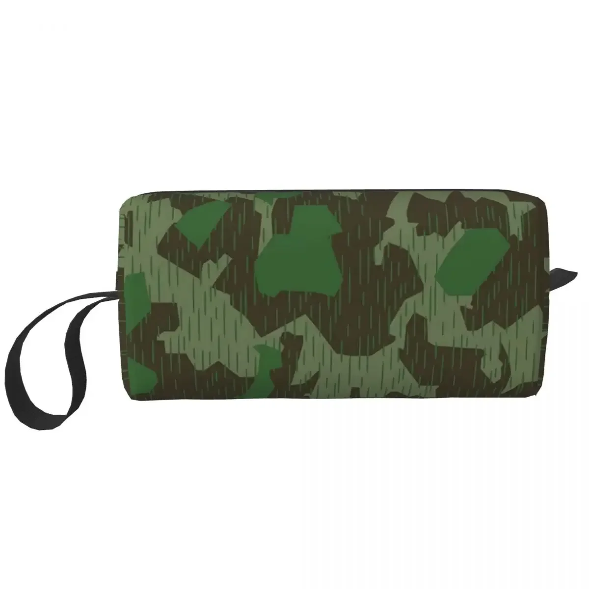 Travel WW2 Germany Splinter Camo Toiletry Bag Camouflage Makeup Cosmetic Organizer Beauty Storage Dopp Kit Box