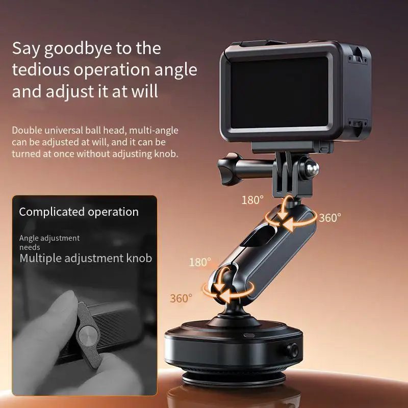 Magnetic Vacuum Suction Car Phone Holder 360° Rotating Electric Vacuum Cup Mount Universal for Car IPhone Navigation DJI Gopro