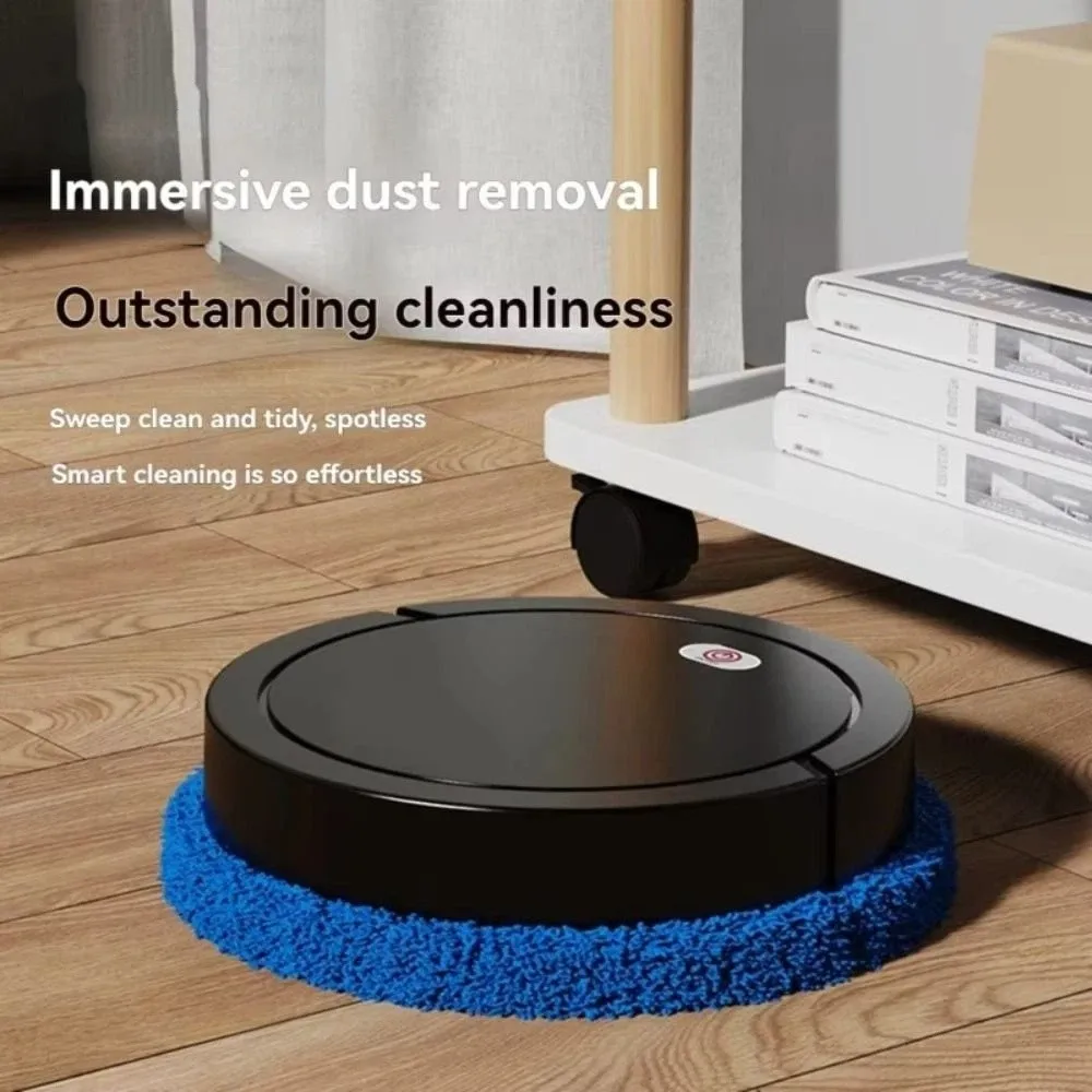 Robot Aspirador Húmedo y Seco de Doble Uso, Limpiador de Pelo de Mascotas, Robot de Limpieza Automática de Pisos, Robot Eléctrico Automático para Pisos de Madera