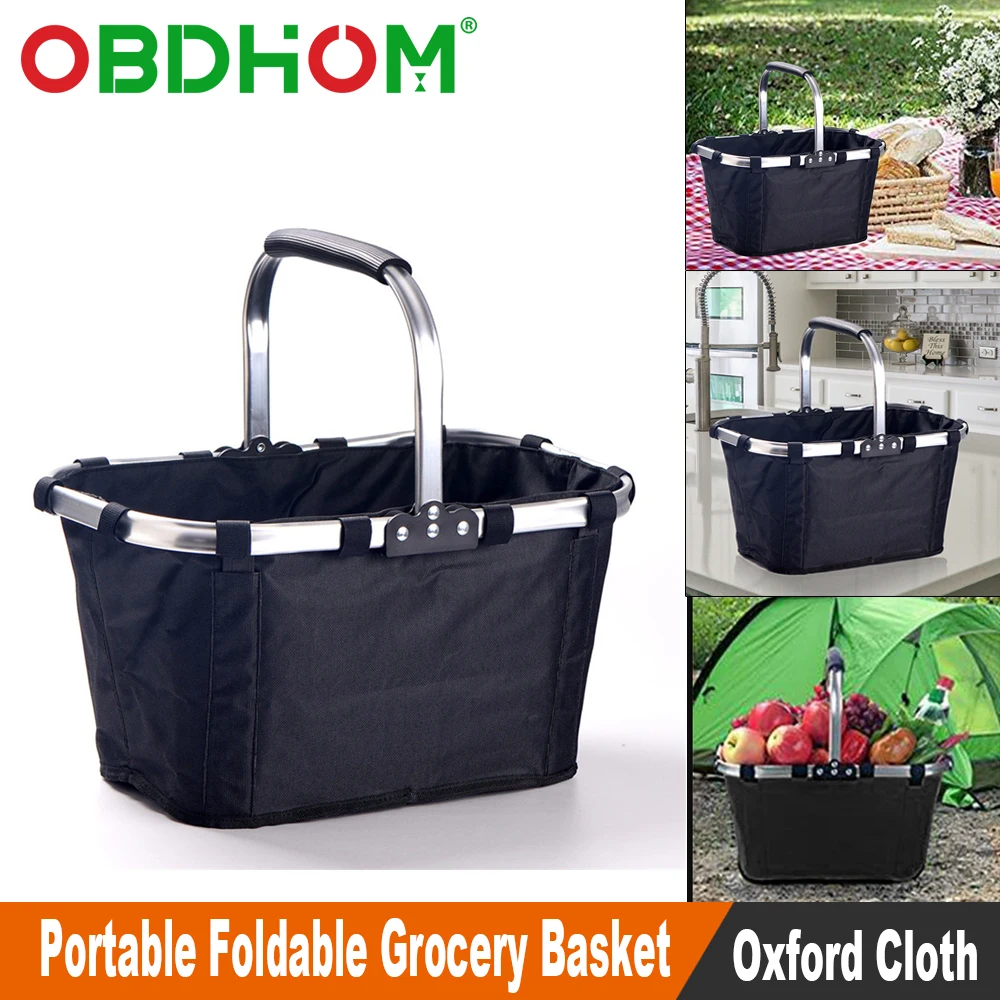 

Large Capacity Folding Picnic Camping Lunch Bags Insulated Cooler Bag Hamper Storage Basket Box Outdoor Portable Picnic Basket