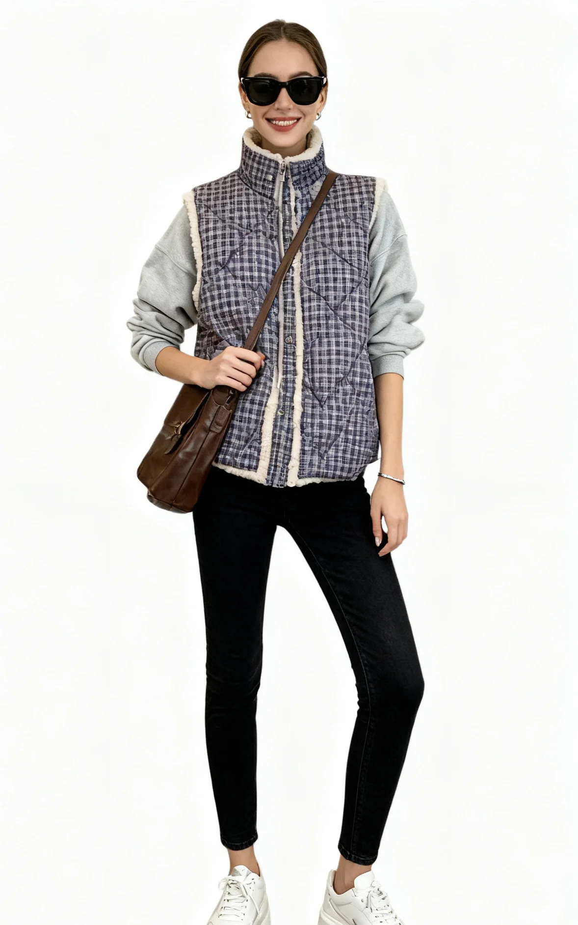 

Vests Waistcoats Thick Womens Sleeveless Winter Velvet Plush Quilted Padding Self-Heating Lined Double-Breasted Anti-Freezing OL