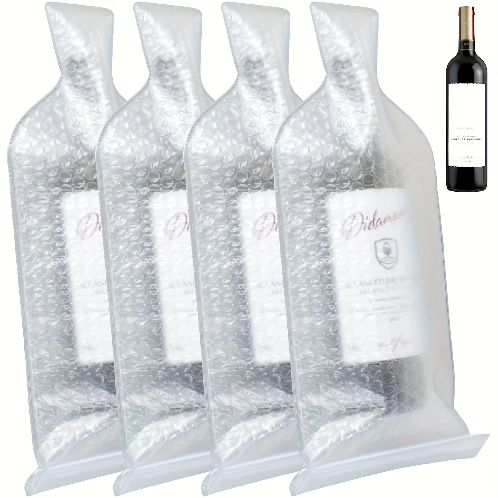 2/4/6Pcs Reusable Portable Wine Shatterproof Protective Bag Multi Layer Cover Travel Picnic Gift Anti Break Bottle Carry Supply
