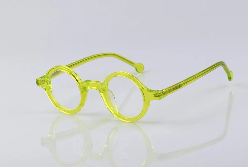 Acetat Vintage Kleine Runde Brille Männer Brillen Rahmen Frauen Optische Verordnung Spektakel Klare Brillen – Detail 39