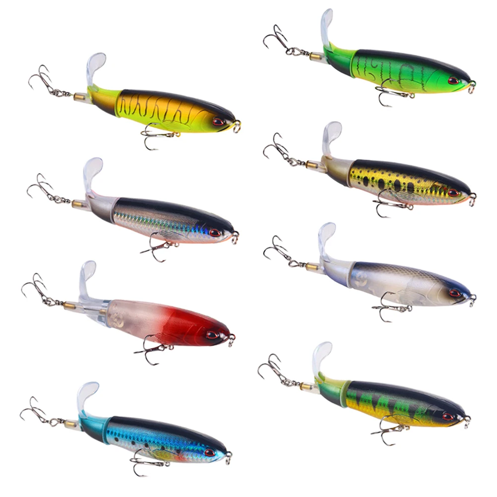 

8Pcs 15G Propeller Fishing Lures Floating Pencil Bait Durable Accessories Assorted Colors Wonderful Gift Fishing Lovers