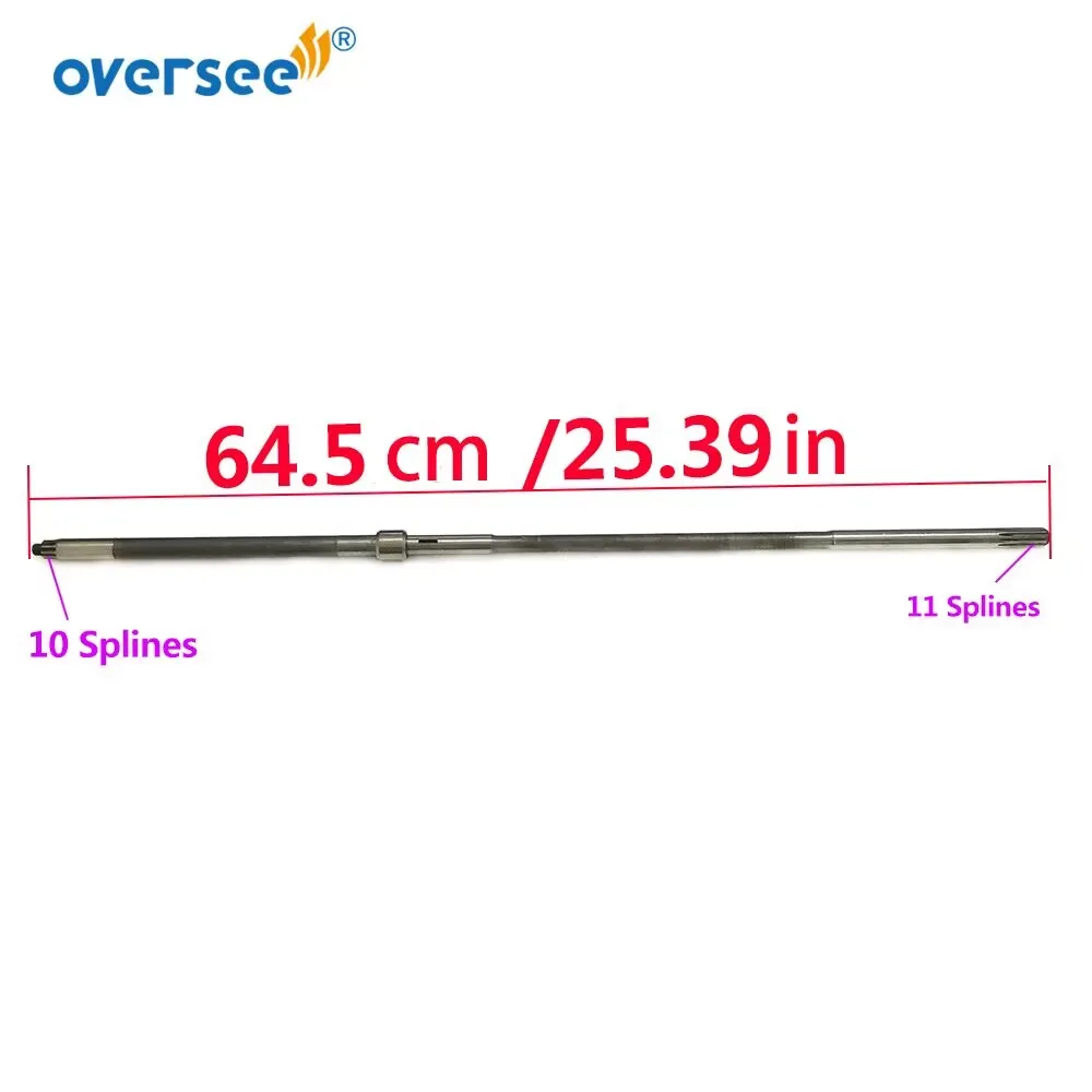 Oversee 6B4-45501-00 DRIVE SHAFT Short For Yamaha 9.9HP 15HP 2-Stroke 4-Stroke Outboard Engine,Boat Motor Aftermarket parts 64MM