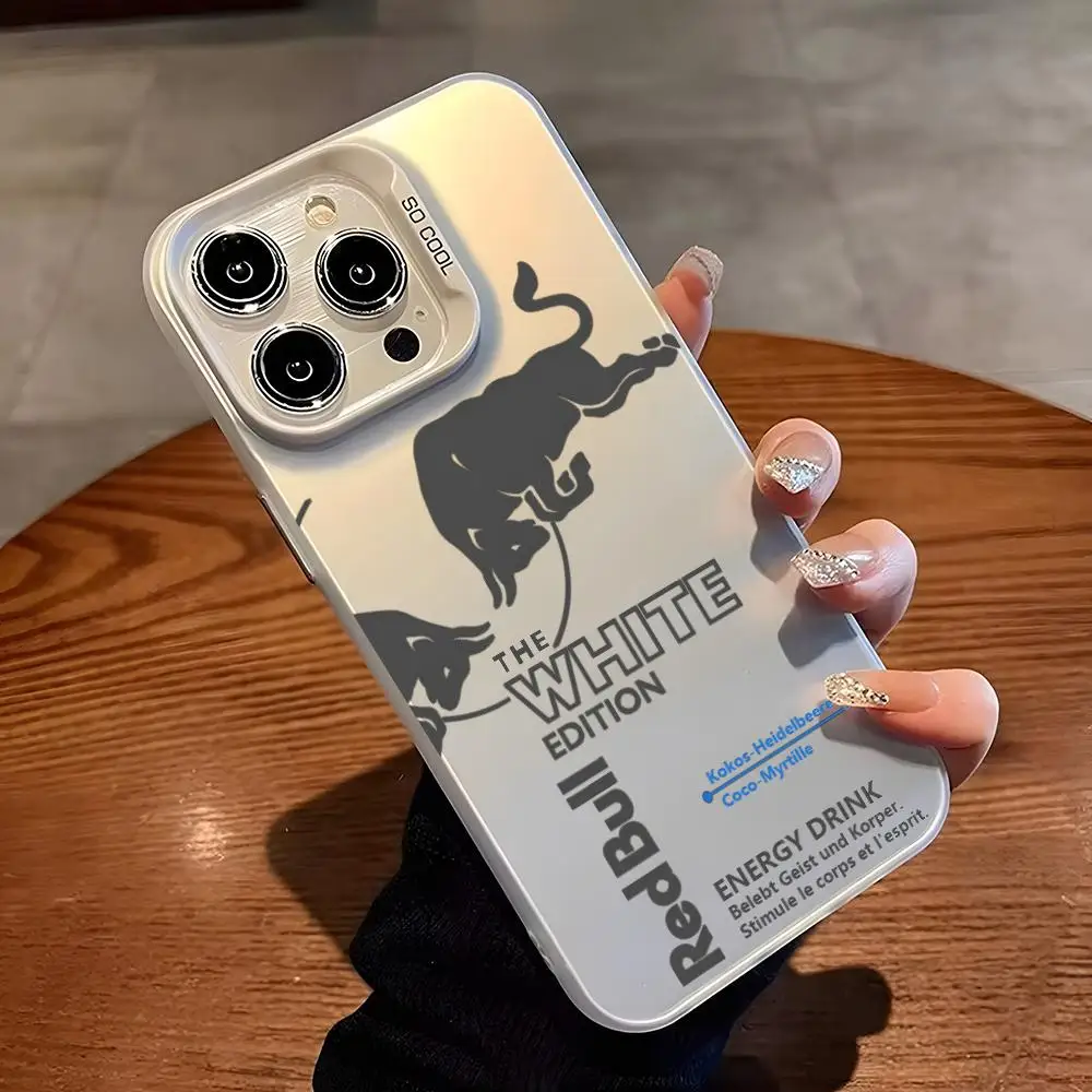 Red Cool B-Bulls Design Phone Case For IPhone 17 Pro Max 16 15 Pro 14 Plus 12 11 13 X XS Max XR Fashion Colorful Silver Cover - náhled 5