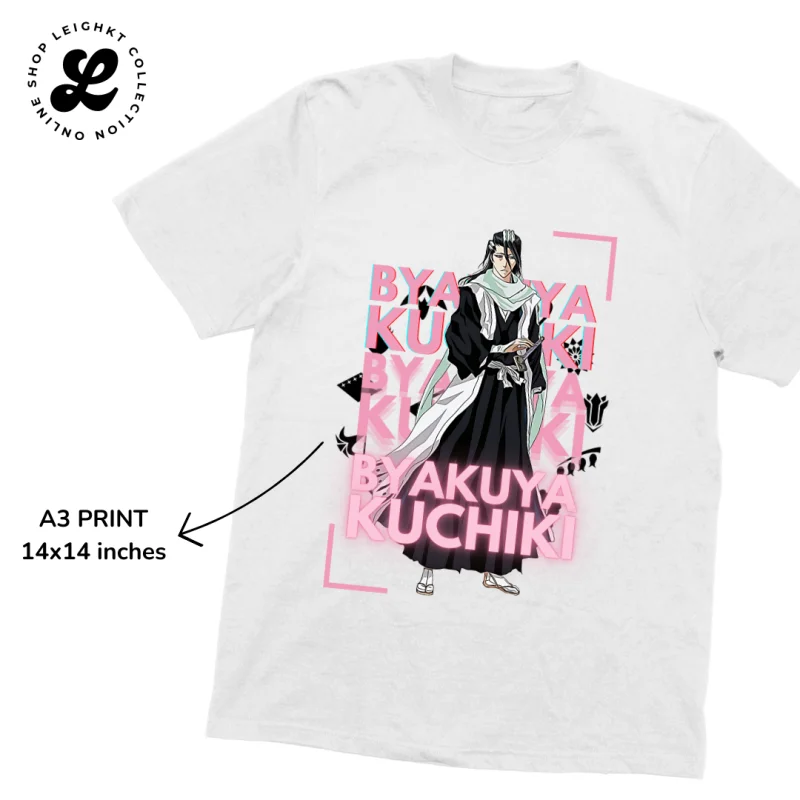 BYAKUYA ICHIKI Bleach Anime Shirt 『Cotton Spandex』 T-shirt