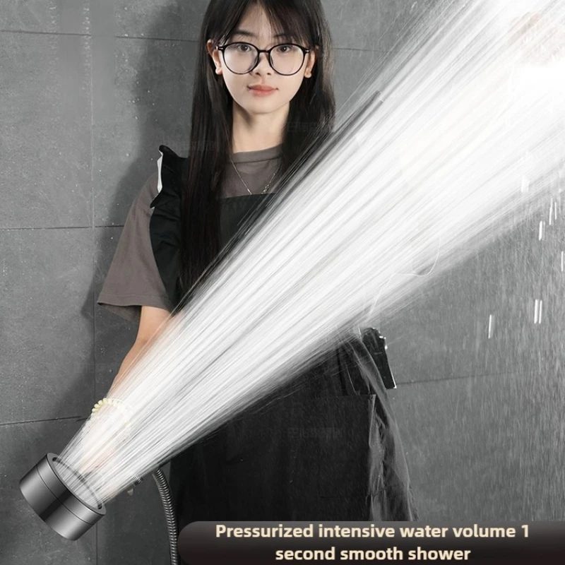 High Pressure Shower Head Water Saving 3 Modes Shower Heads Adjustable One-Key Stop Water Massage Sprayer Bathroom Accessories
