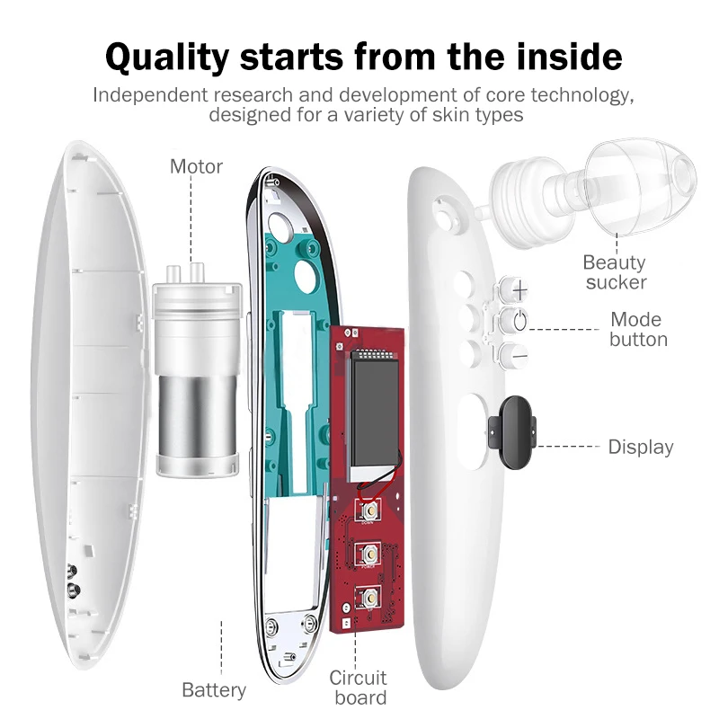 เครื่องดูดสิวหัวดำแบบไฟฟ้าเครื่องผลิตภัณฑ์กำจัดสิวเครื่องดูดสิวทำความสะอาดผิวหน้าแบบล้ำลึกเครื่องมือดูแลผิว
