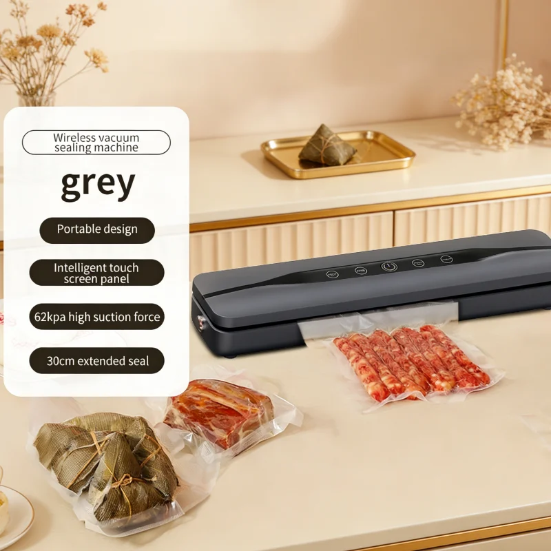 

Home Food Vacuum Sealer Machine USB Wireless Automatic Air Sealing High-Suction 1500mAh 62KPa for Kitchen Storage
