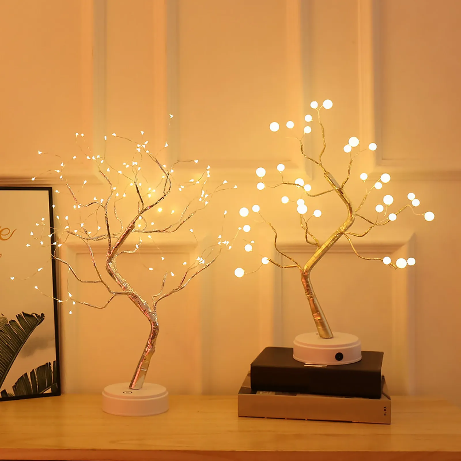 

Touch Switch Tree Shaped LED Night Light Warm White Decorative Lamp for Bedroom Home Office Desk Hotel Bar Festive Decoration