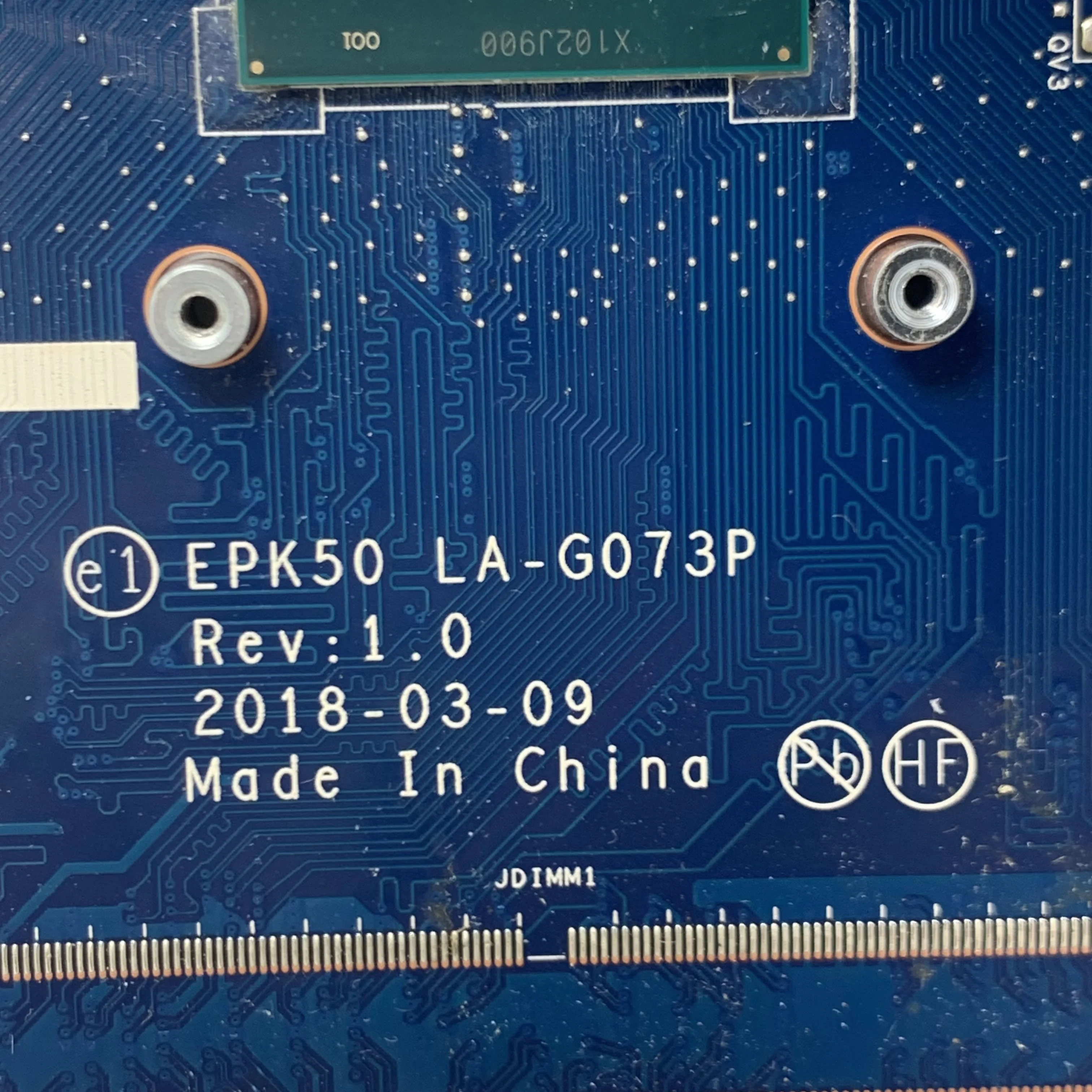 

L49994-001 L87480-001 L87480-601 EPK50 LA-G073P For HP 15-DA 15T-DA Laptop Motherboard With SRET0 N4020 CPU DDR4 100% Tested OK