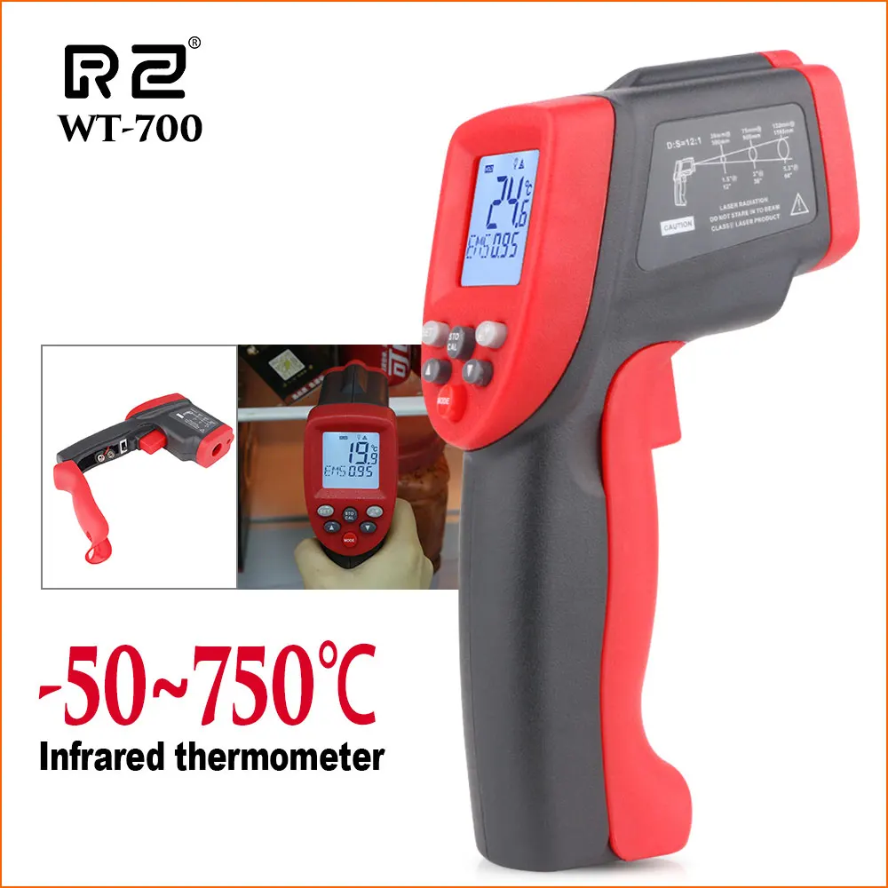 WINTACT Digital Infrared Thermometer Laser Non-contact Thermometer Imager Temperature Controller IR Thermometer Pyrometer