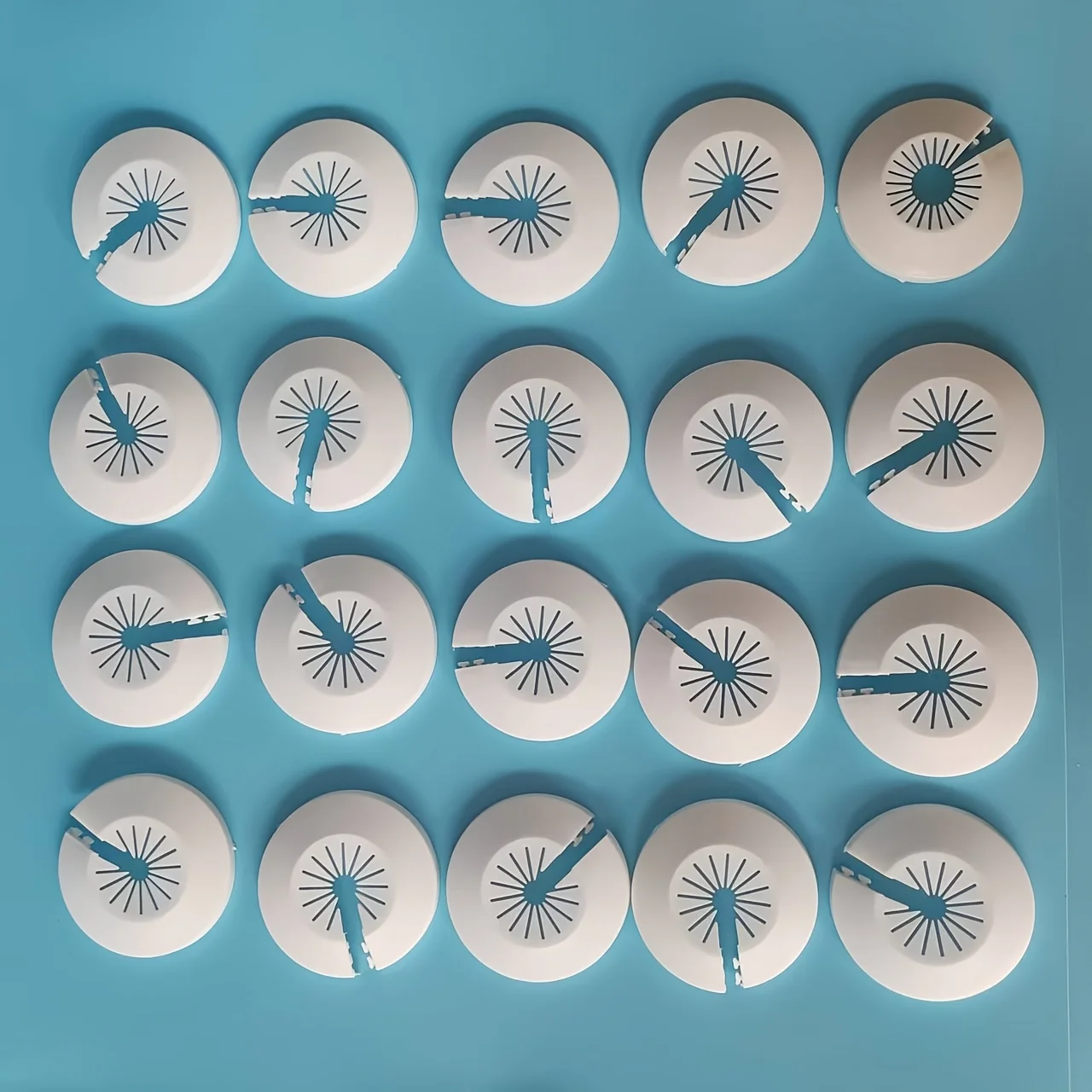 10Pcs Pipe Decorative Cover Plastic Wall Hole Repair Plate Quick Install Cover For Angle Valve Shower Valve Faucet Through-Wall