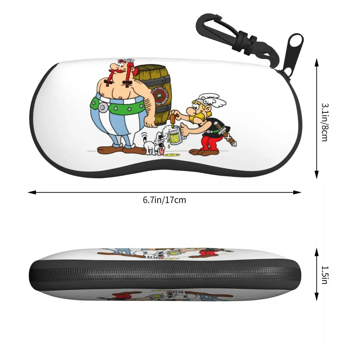 Custom Asterixs And Obelixs Adventure Comic Shell Glasses Case Unisex Cool Eyeglasses Case Sunglasses Protector Box