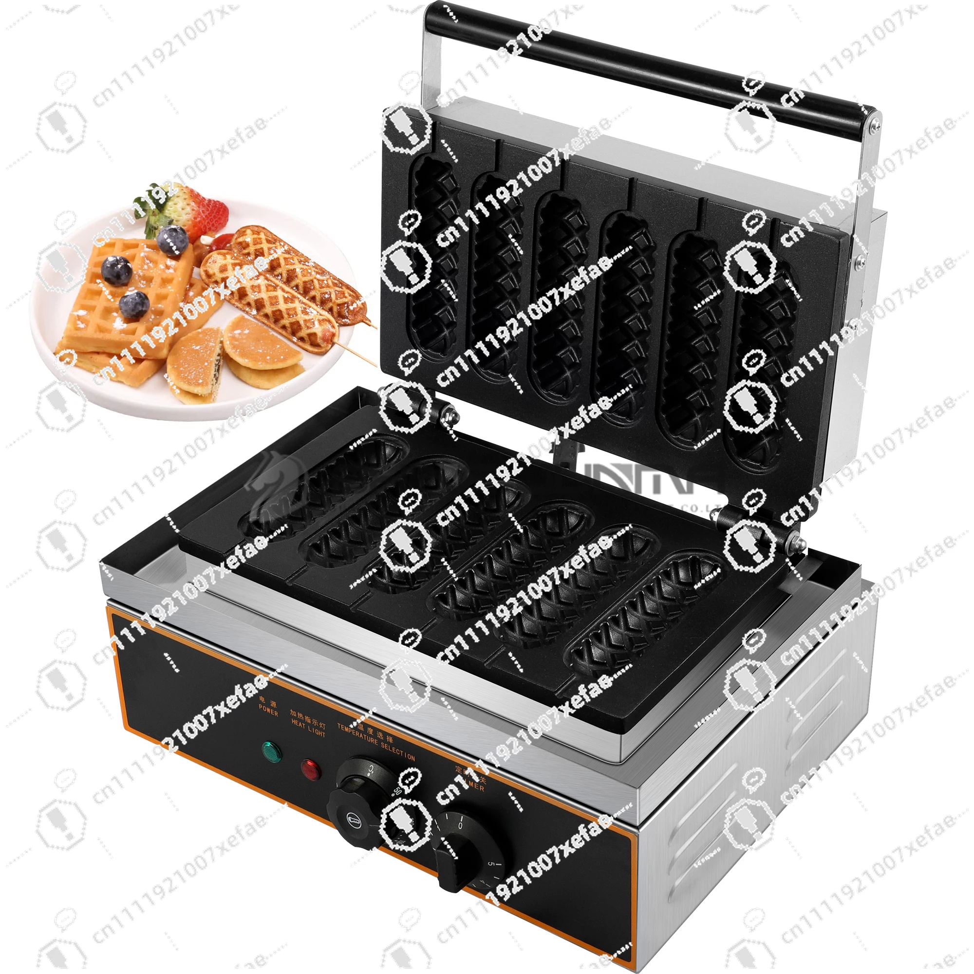 6-Grid Crispy Waffle Stick Machine Electric Commercial Hot Dog Waffle Machine