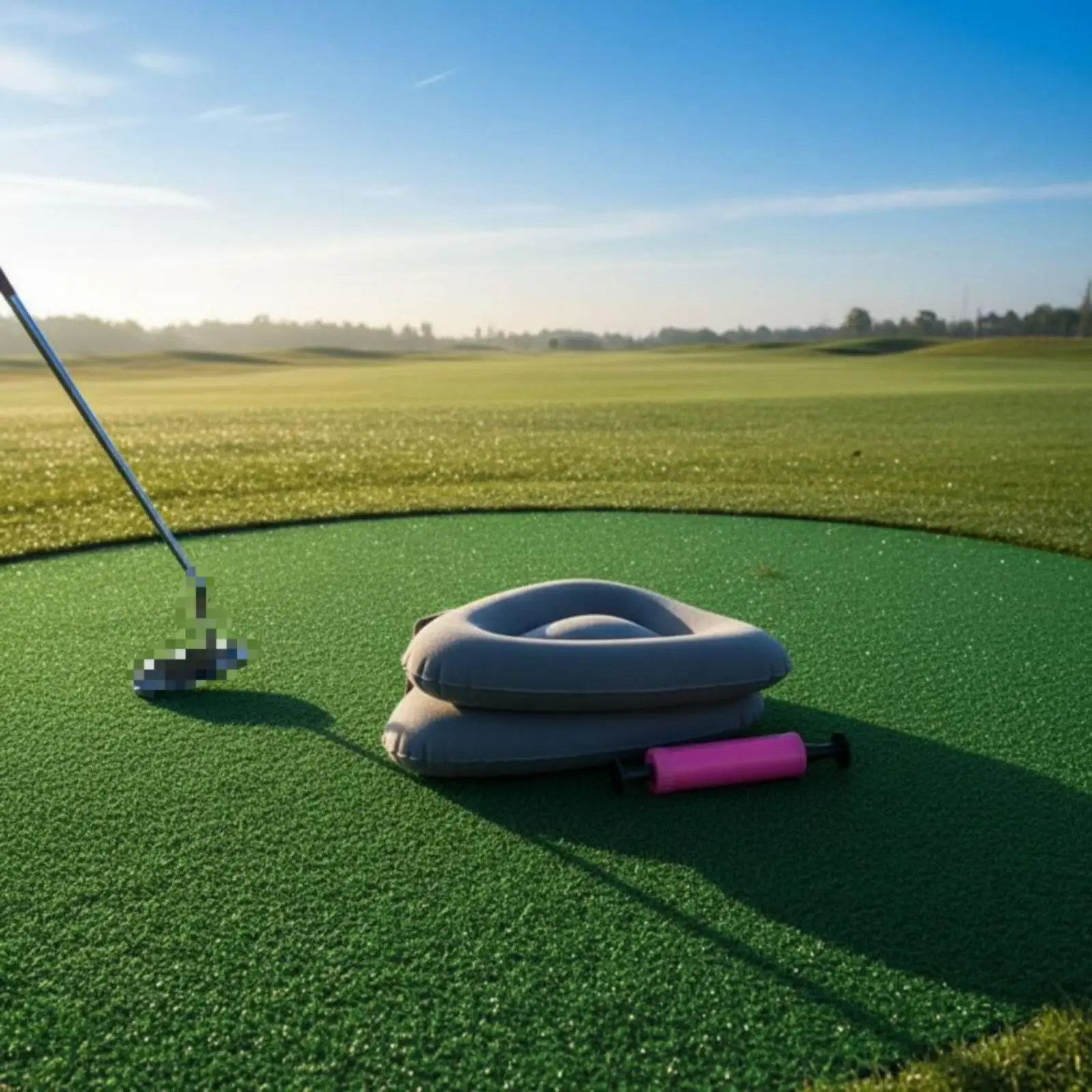 PVC Flocking Golf Swing Trainer for Swing Plane Practice and Muscle Memory Aid for Golf Training Sessions