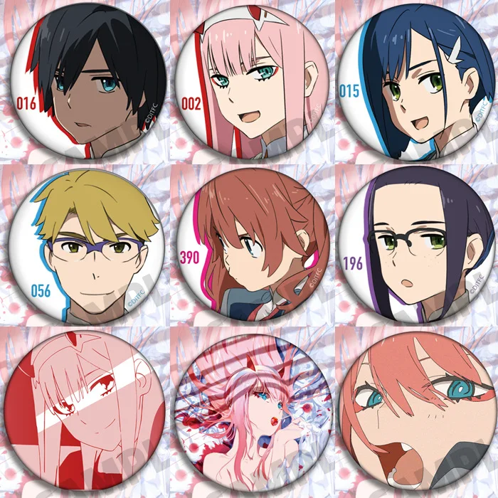 Zero Two Hiro Ichigo Goro Miku Zorome Kokoro Mit Suru Ikuno HD Pattern Costumes Badge Animation Derivatives Stationery Kid Gifts