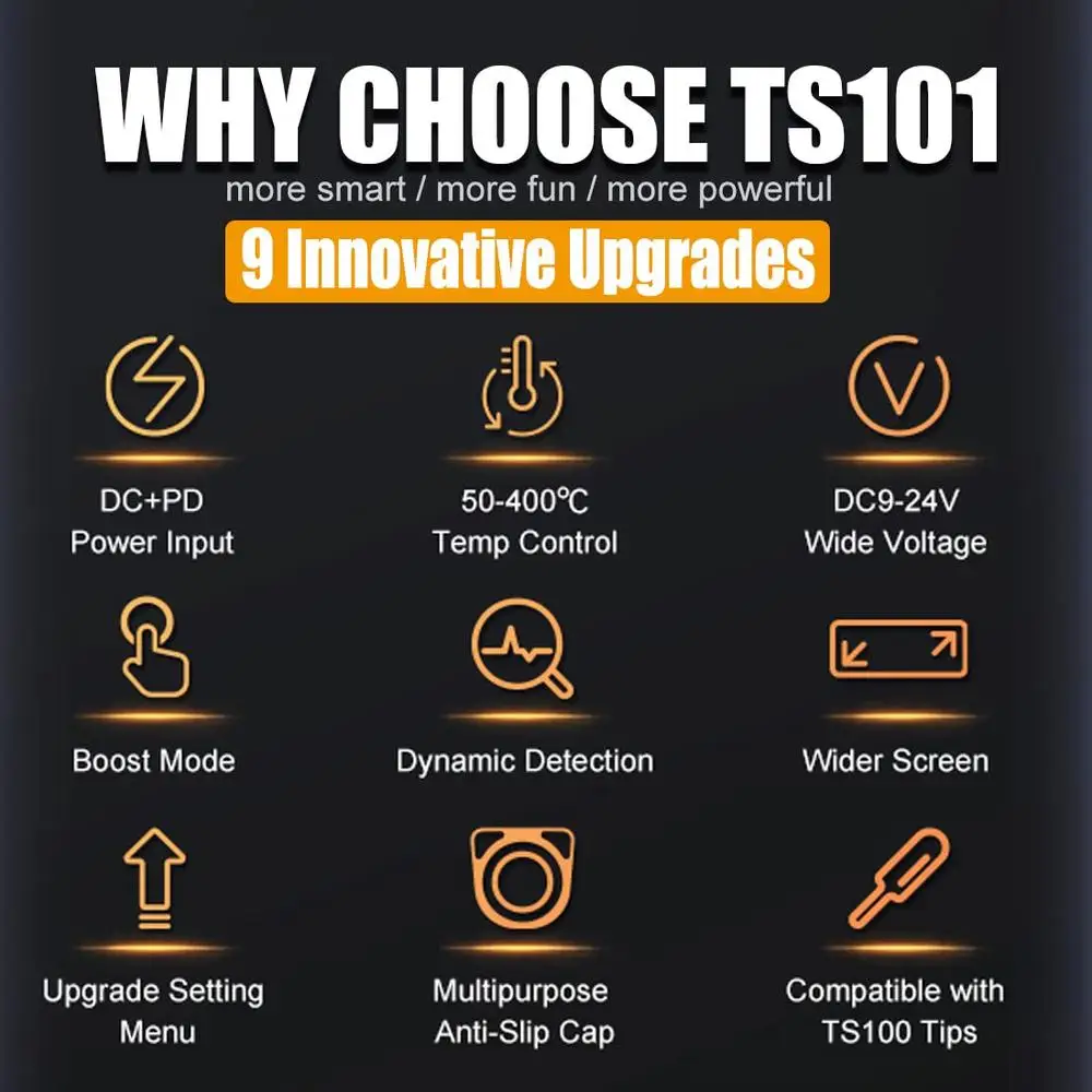 Programmable Smart Mini Electric Soldering Iron Station Kit DC 65W PD 45W Upgrade TS100