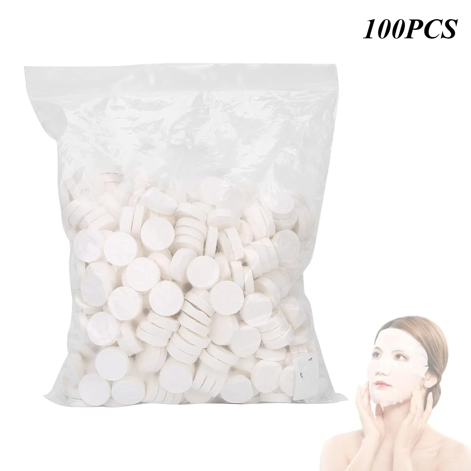 100PCS Mini Compressed Towel Disposable Capsules Towel Magic Face Care Tablet Outdoor Travel Cloth Wipes Paper Tissue